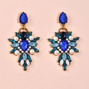 Rhinestone Decor Drop Earrings
